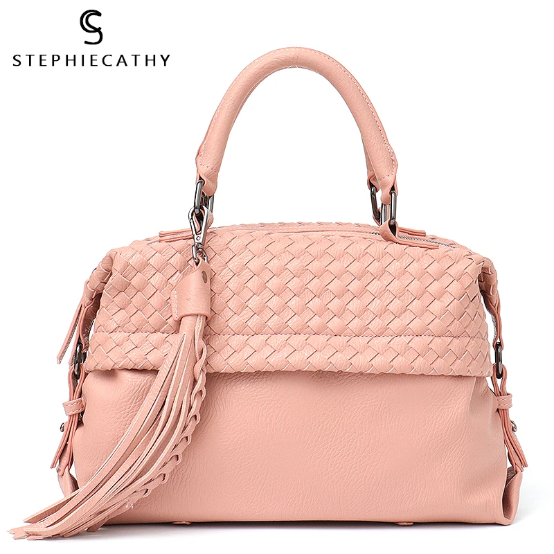 SC сумки с верхними ручками шопперы для женщин тканая ручная сумка кисточками