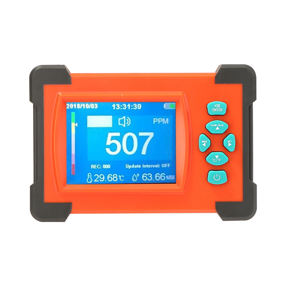 

CO2 Analyzer Desktop Carbon Dioxide Analyzer Monitor LCD/PC Gas Detector Dioxide Air Temperature Humidity Logger Meter