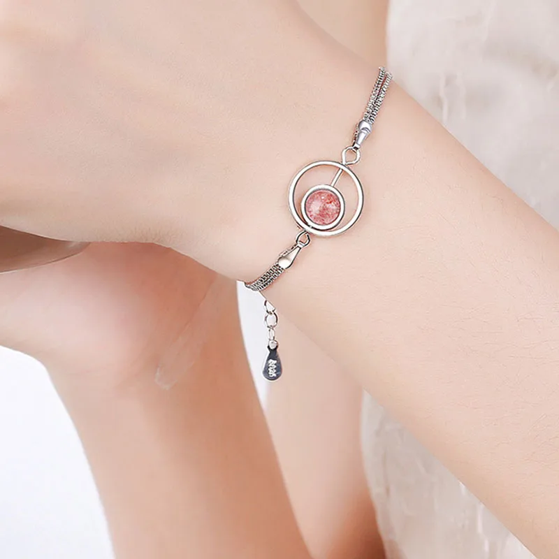 Аксессуары MEETSOFT серебряного цвета модные кварцевые браслеты с клубничным