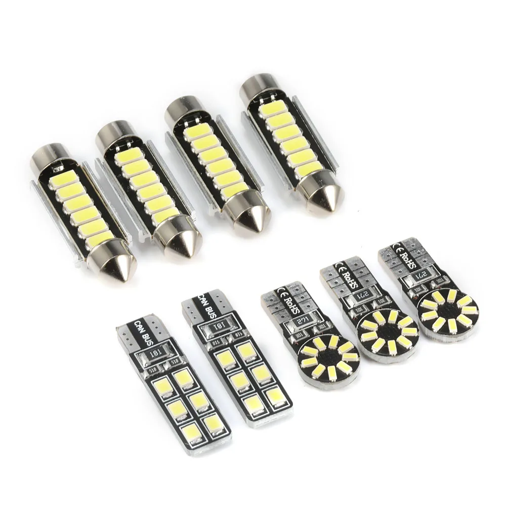 

9Pcs 5630 SMD LED Interior Lighting For BMW E88/1er 2008-2013 Convertible Interior Lighting Set Front Dome/Footwells Lamps
