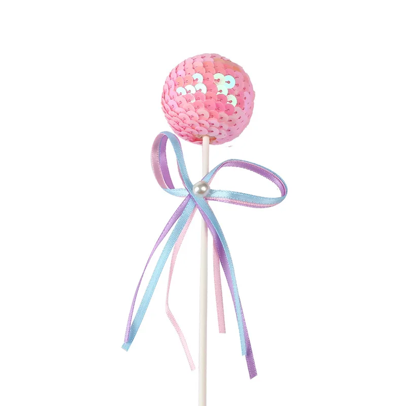 

1 Pc Cake Decoration Plug-in Glitter Sequin Ball with Bow Dessert Table Cake Decoration Love Card Bakeware Cake Tools Cookware