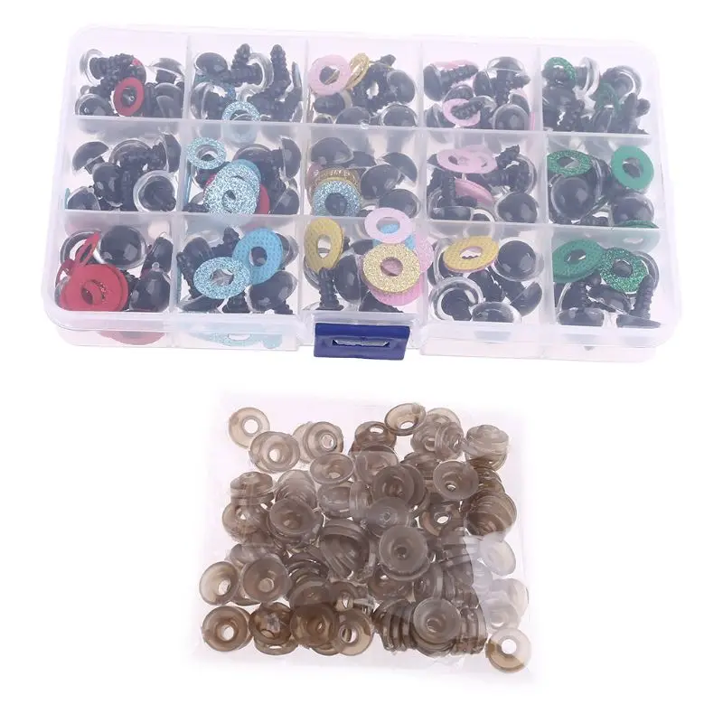 

120/240/249/816 шт Пластиковые безопасные глаза с блестками шайбы для медвежьей куклы