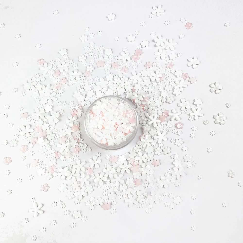 Весенние бусины MangoCraft с белыми цветами для девочек открыток дневника альбома