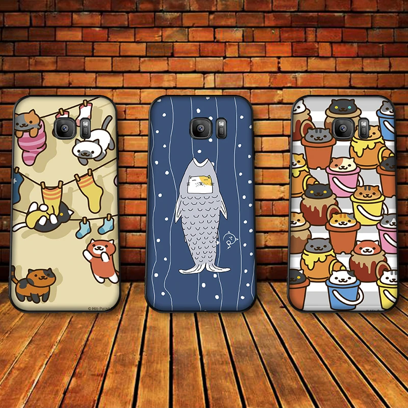 Роскошный черный чехол для samsung A3 4 5 6 plus A8 9 A10 A20 30 A40 50 A60 A70 2017 M40 J6 крышка рисунком из