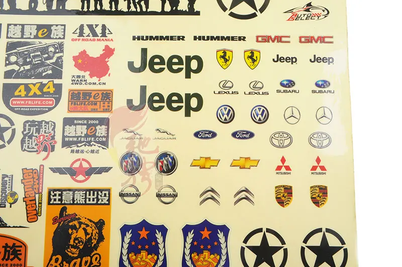 Металлический логотип звезда наклейка для 1/10 гусеничный грузовик JK Wrangler JEEP Tamiya