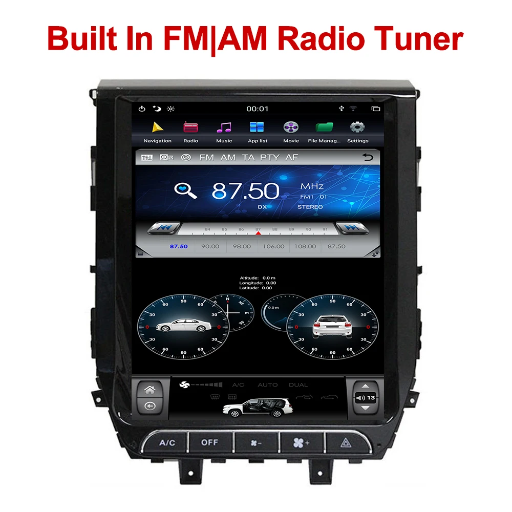 YAZH для Toyota Land Cruiser 2016 GPS радио мультимедиа с 12 1 &quotIPS Tesla 4K дисплей Android 8 4 Гб Carplay Mirror