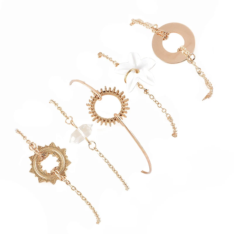 9 стилей женские браслеты модный браслет из бисера луна звезда кристалл лист