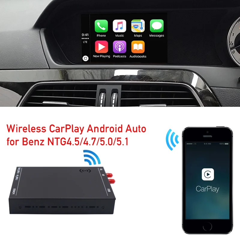 Billig Für C Klasse W204 Carplay Wireless Interface Decoder Box Facelift Comand Head Unit Radio NTG 4,5 4,7 System Fabrik Bildschirm Upgrade