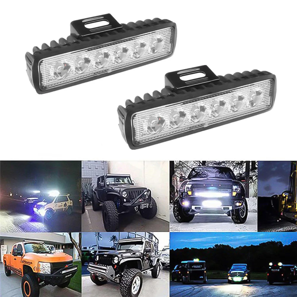 Автомобильный рабочий светильник 2 шт. DRL светодиодный бар точечный заливающий 12