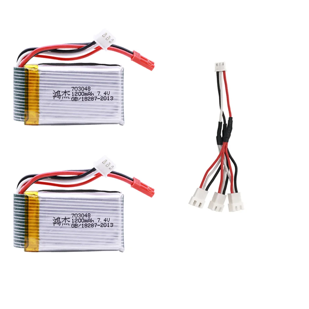 Аккумулятор Lipo 7 4 в 1200 мАч 703048 с зарядным устройством USB для MJXRC X600 U829A U829X F46 X601H JXD391