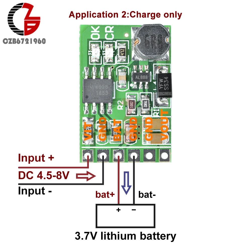3 7 в 4 2 18650 литиевое зарядное устройство модуль зарядки 5 Dis повышающая плата для