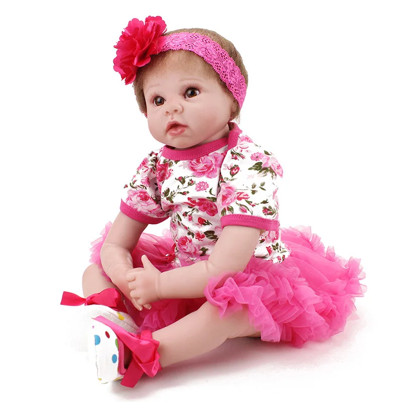 Кукла реборн силиконовая для девочек 55 см l.o.l Реалистичная кукла младенец boneca reborn