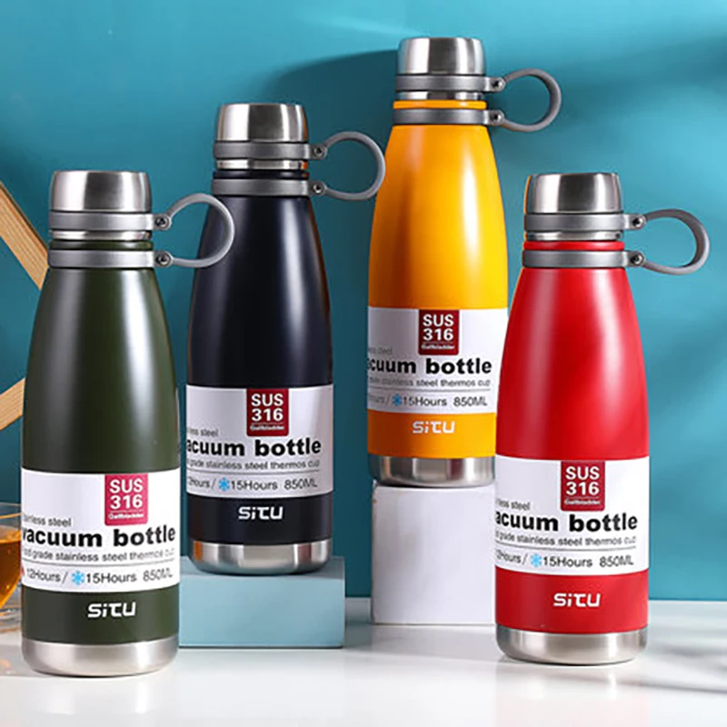 Термос с двойными стенками и логотипом на заказ изолированная вакуумная колба