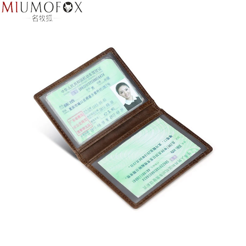 

Ultrathin High Quality Driver License Cover Genuine Leather Car Driving Documents Folder Credit Card Holder ID Card Case Unisex