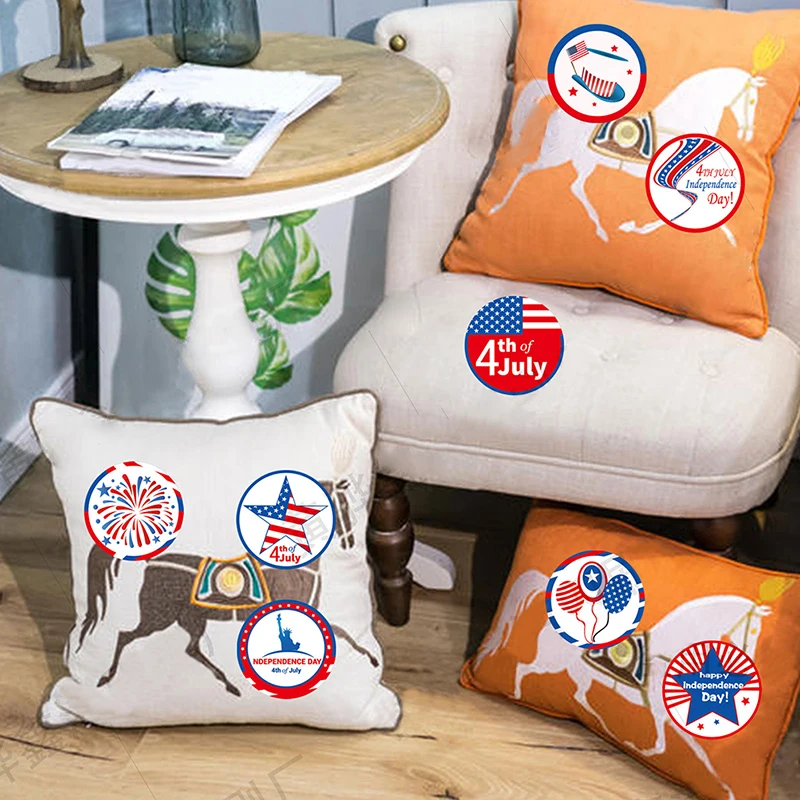 

500pcs/roll 3.8cm Independence Day Sticker Stickers Self-Adhesive Sticker New