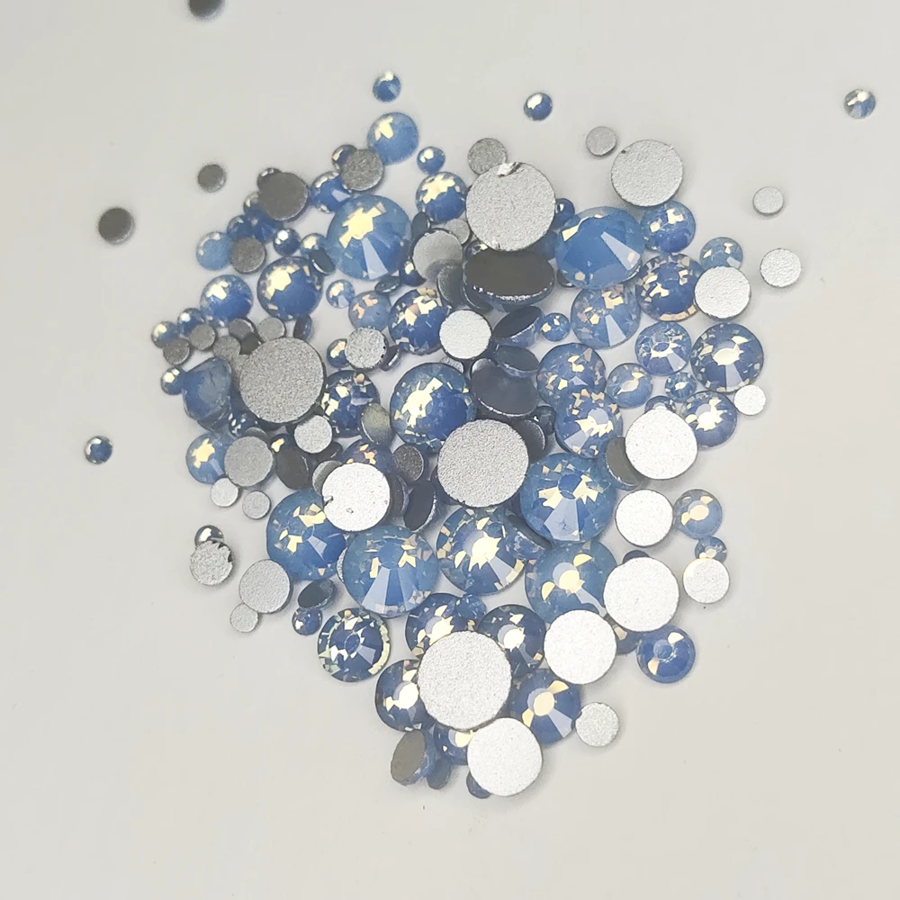 3D Стразы для дизайна ногтей с зеленым опалом декоративные стразы ss3 ss4 ss5 ss6 ss8 ss10 ss12