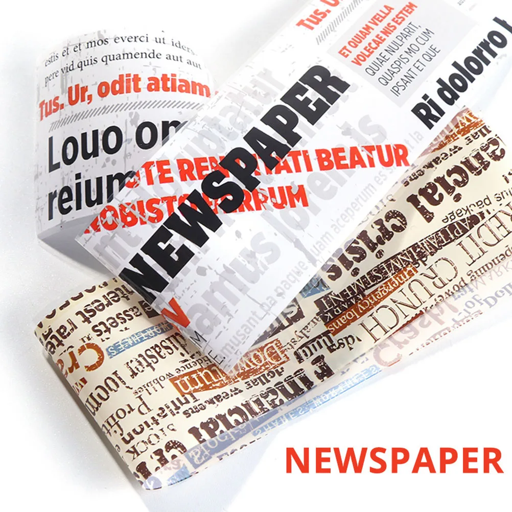 

10pcs Newspaper Design Starry Sky Nail Foil Set Flower Lace Transfer Sliders Paper Adhesive Decals DIY Nail Art Decorations