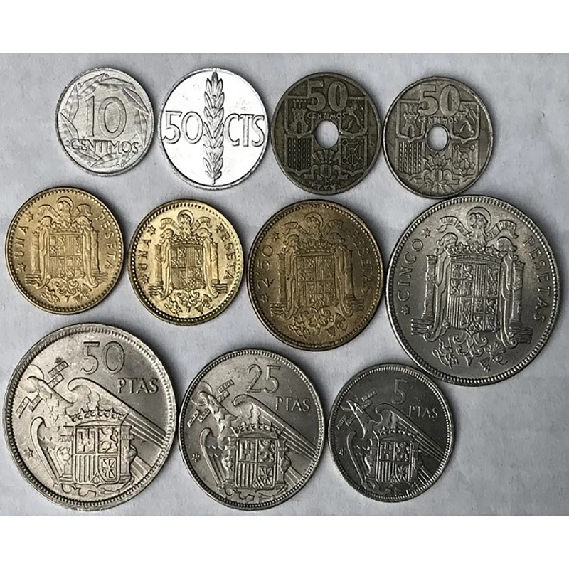 Набор из 6 предметов испанские монеты европейская Коллекция 100% оригинальных