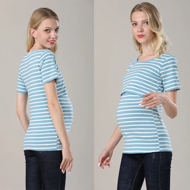 Emotion Moms/одежда с коротким рукавом для беременных и кормящих мам; топы для беременных женщин; летняя футболка для беременных