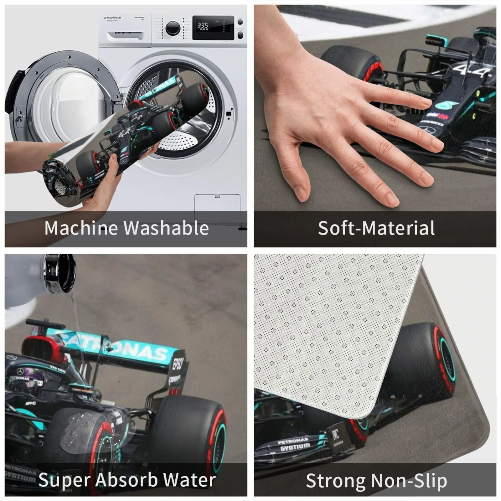 Льюис гонки во время 70-летия Grand Prix 2020 коврик для входной двери ванной Квебек Carey