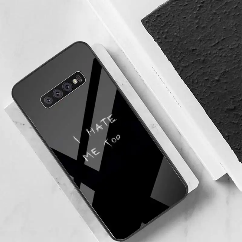 

Creative Artistic Design Back Cover For Samsung Cases S20 Plus S10 NOTE 8 9 10 10PRO Tempered Glass Soft Silicone Edge