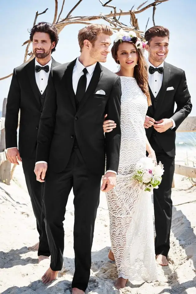 

Summer Beach Wedding Suits For Men Formal Tuxedos Groom Best Man Party Prom Suit Costume Homme Mariage Ternos Masculino 3PCS