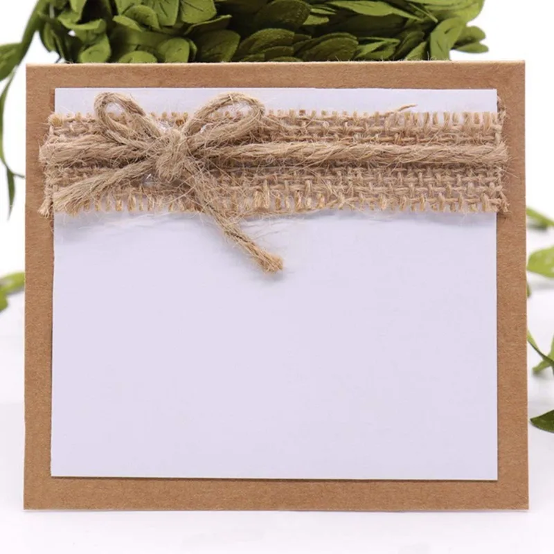 10 шт. свадебные открытки из крафт бумаги|Украшения своими руками для вечеринки| |