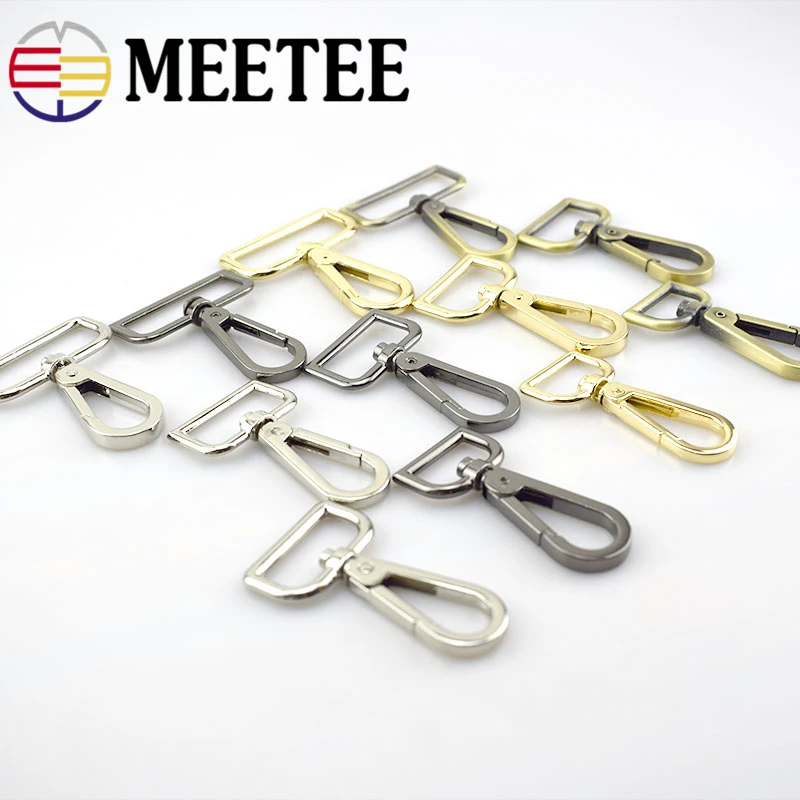 2 шт. Meetee 20/25/32/38/50 мм металлический мешок пряжки карабины шарнирная застежка-Омар Карабин брелок на ремешке кожаные аппаратный аксессуар
