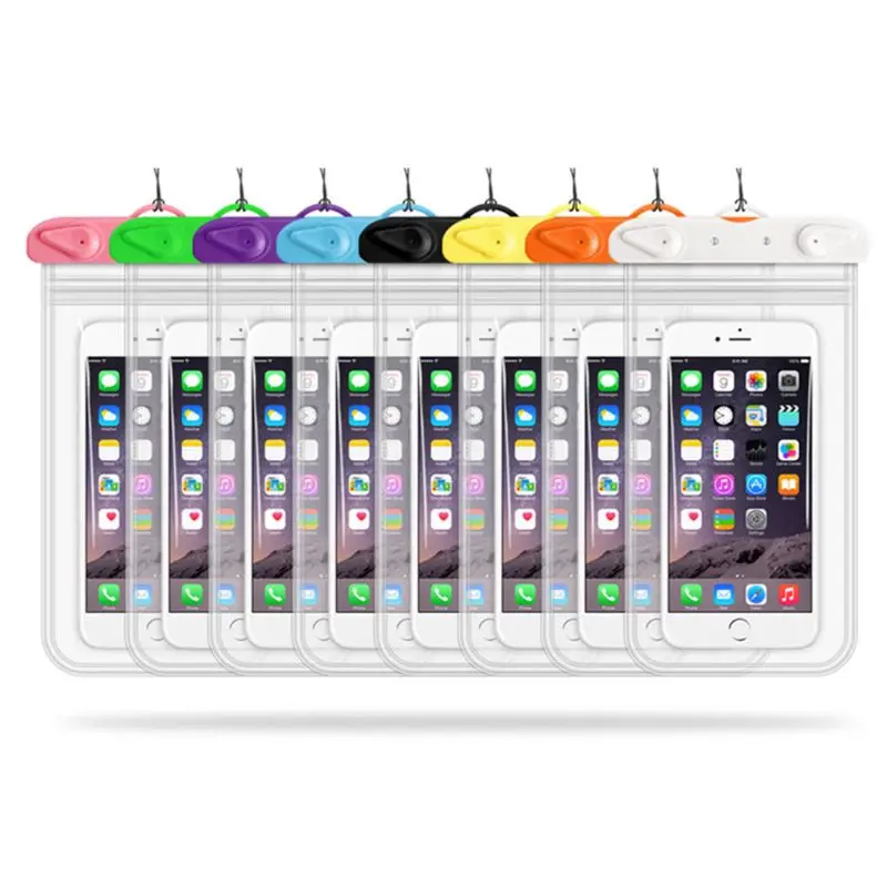 

11x22cm Universal Waterproof Phone Case IPX8 Mobile Storage Pouch Clear Dry Cover Double Sealed for Swimming Underwater PXPF