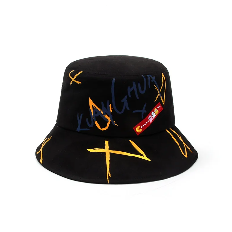 New Fashion Reversible Black White Cow Pattern Bucket Hats Fisherman Caps For Women  Cute Lady Girl Summer Panama Sun Hat