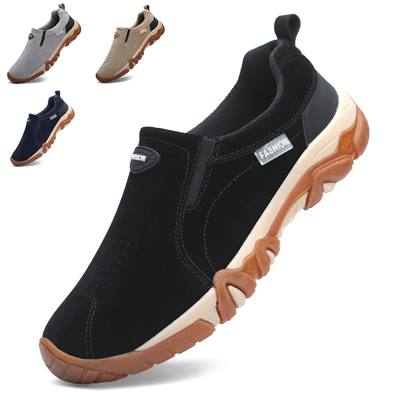 

REDESS Mens Sneakers Slip-on Lightweight Athletic Walking Gym Casual Running Sport Breathable Flats Shoes