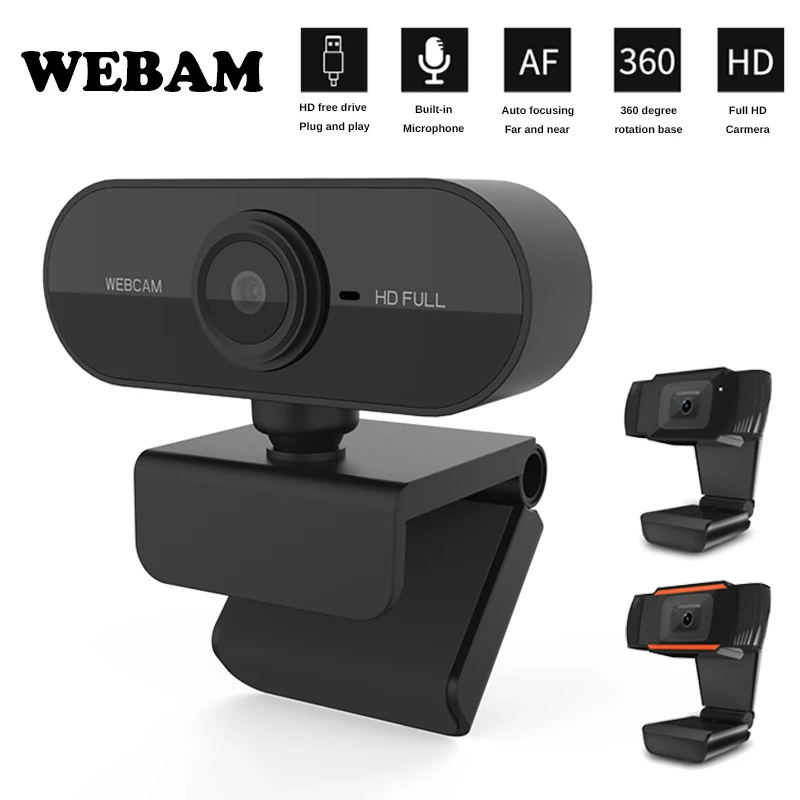 

Full HD 1080P Webcam USB With Mic Mini Computer Camera,Flexible Rotatable , for Laptops, Desktop Webcam Camera Online Education
