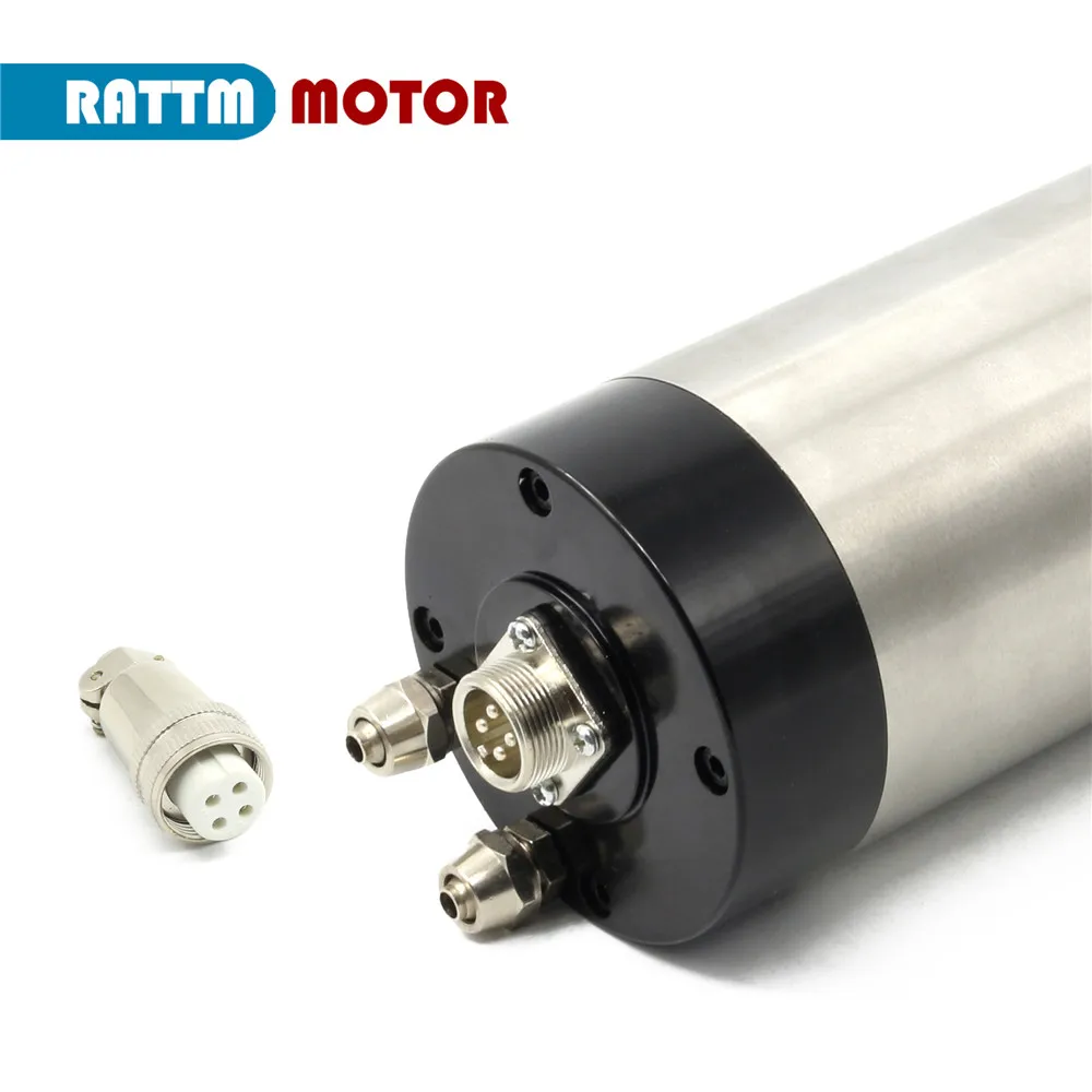 CNC 1.5KW 220 В Водяное охлаждение шпинделя МОТОР ER16 4 подшипник 400 Гц 24000 об/мин для