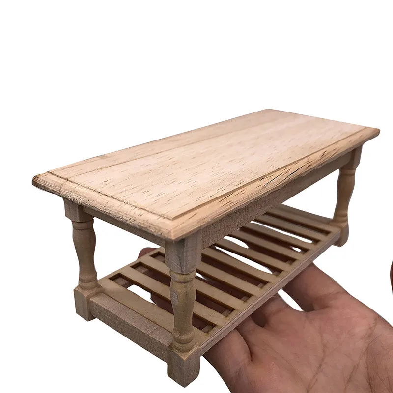 

1:12 furniture toy Mini Dollhouse Furniture Miniature Wooden Tea Table Mini Dollhouse accessories #4D23