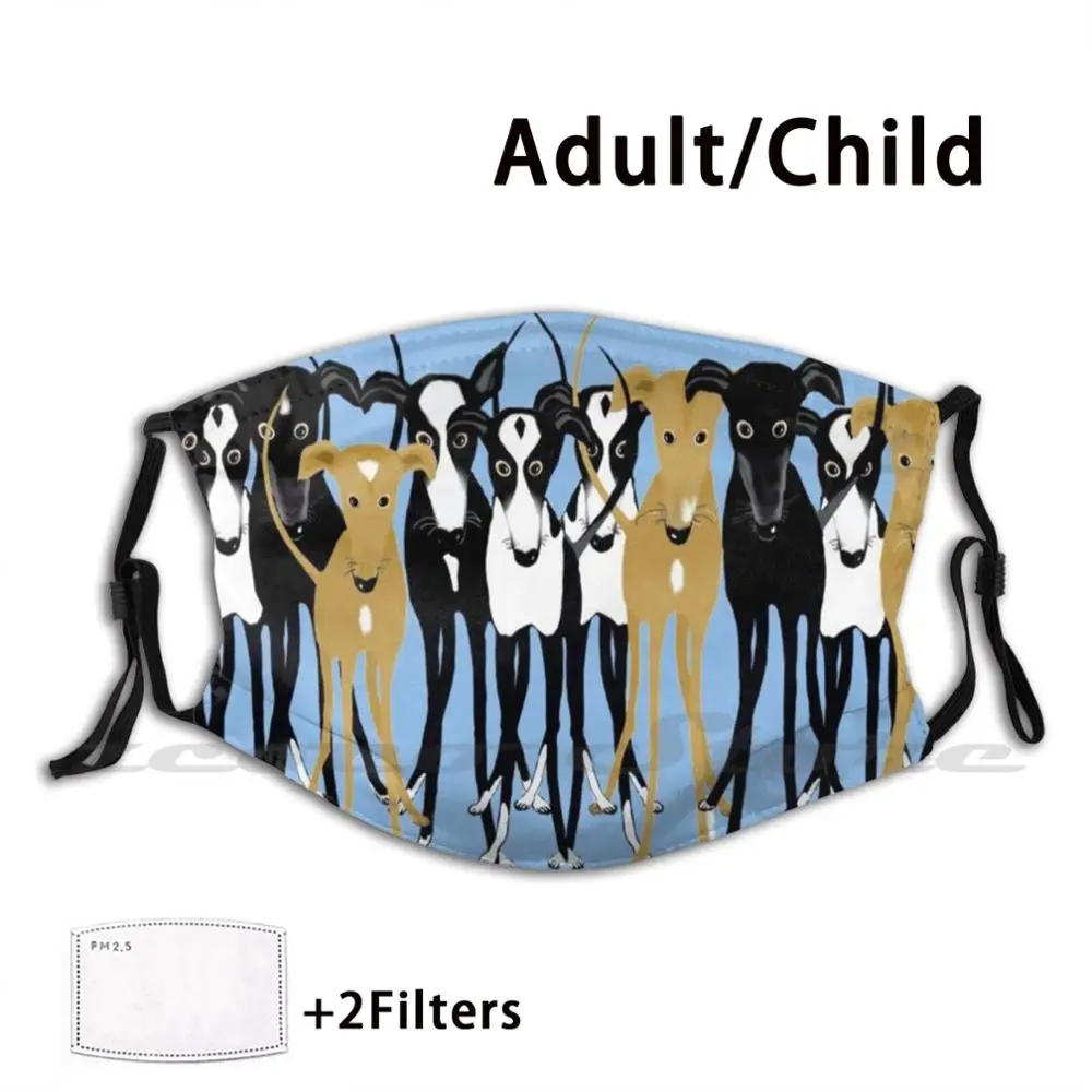 

Greyhound Gathering Mask Adult Child Washable Pm2.5 Filter Logo Creativity Greyhound Sighthound Wgw Wimbledon Welfare Rescue