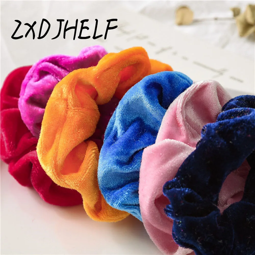

ZXDJHELF 20Pcs/Lot Elastic Hair Bands For Women Lovely Velvet Hair Scrunchies Girl's Hair Tie Accessories Ponytail Holder F117