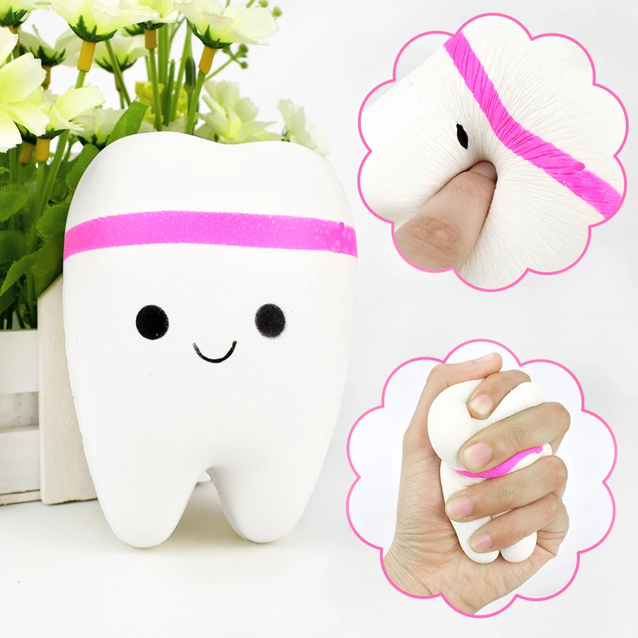 Милые сжимаемые зубы медленно восстанавливающие форму полиуретановые