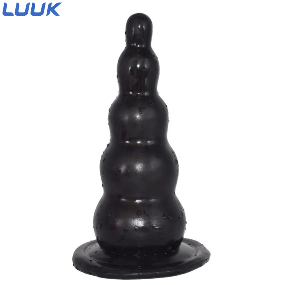 Фаллоимитатор с бусинами LUUK Женская эротическая игрушка секс сильной присоской