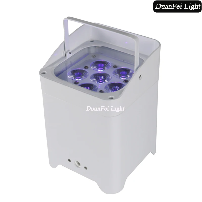 2 шт. Белый дом/черный дом led par батарея питание 6x18 Вт 6в1 rgbwa uv беспроводный с Wi-Fi
