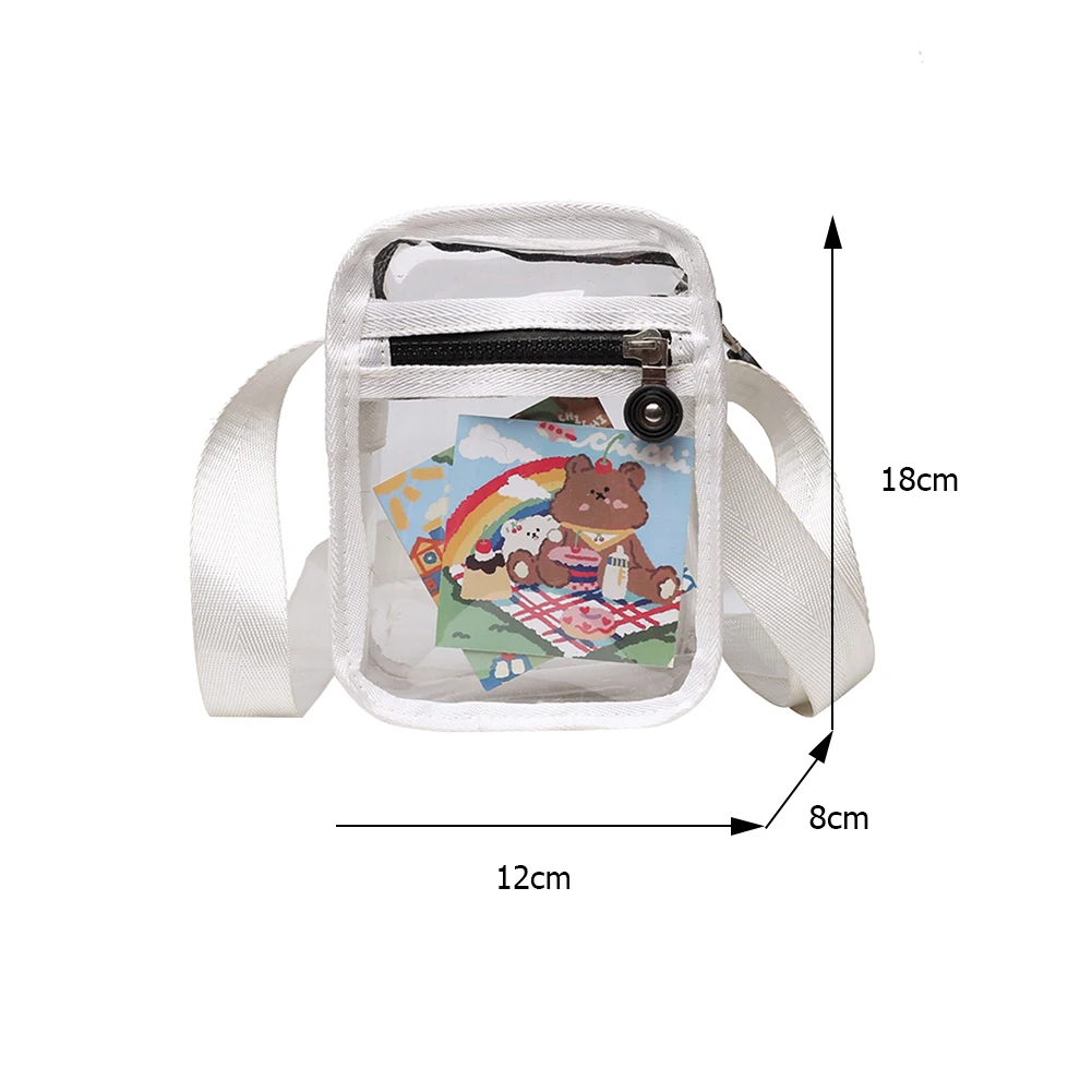 

Fashion Women's Bag Women Transparent PVC Shoulder Crossbody Messenger Bag Daily Travel Casual Wild Ladies Small Handbags Purse