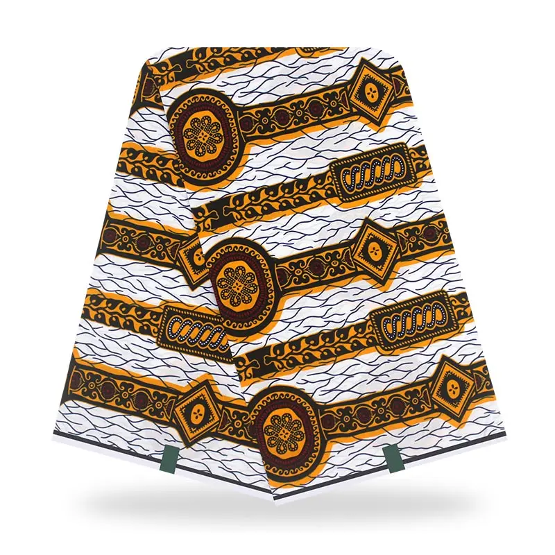 Геометрический дизайн Настоящая Африканская вощеная ткань принтом Анкары