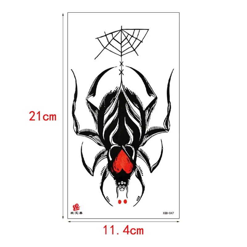 Тату-наклейка с животными лиса тигр волк дракон паук слон | Красота и здоровье
