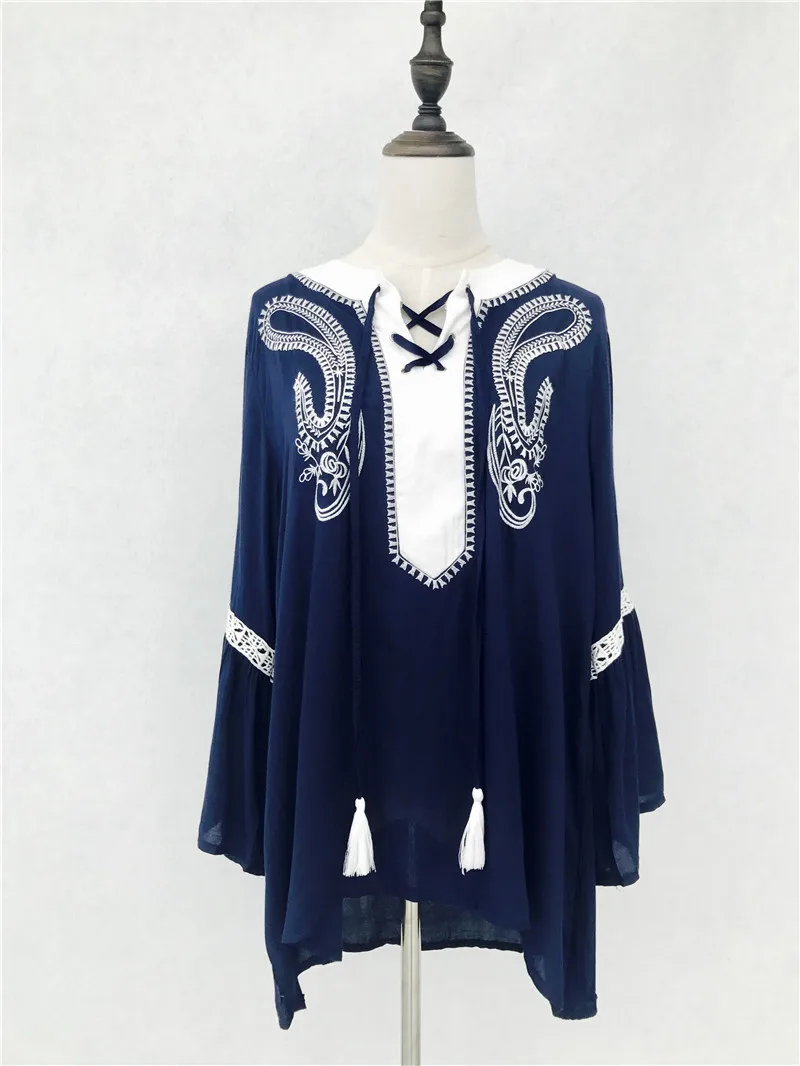 Женский купальный костюм с вышивкой накидка сексуальный кафтан Пляжная туника
