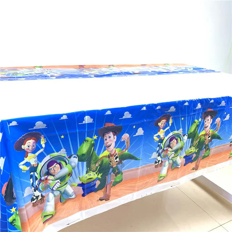 1PCS 1.8*1.08M New Toy Story 4 Birthday Party Supplies Woody TableCloth Disposal Table Cloth Kids Boys children Party Decoration