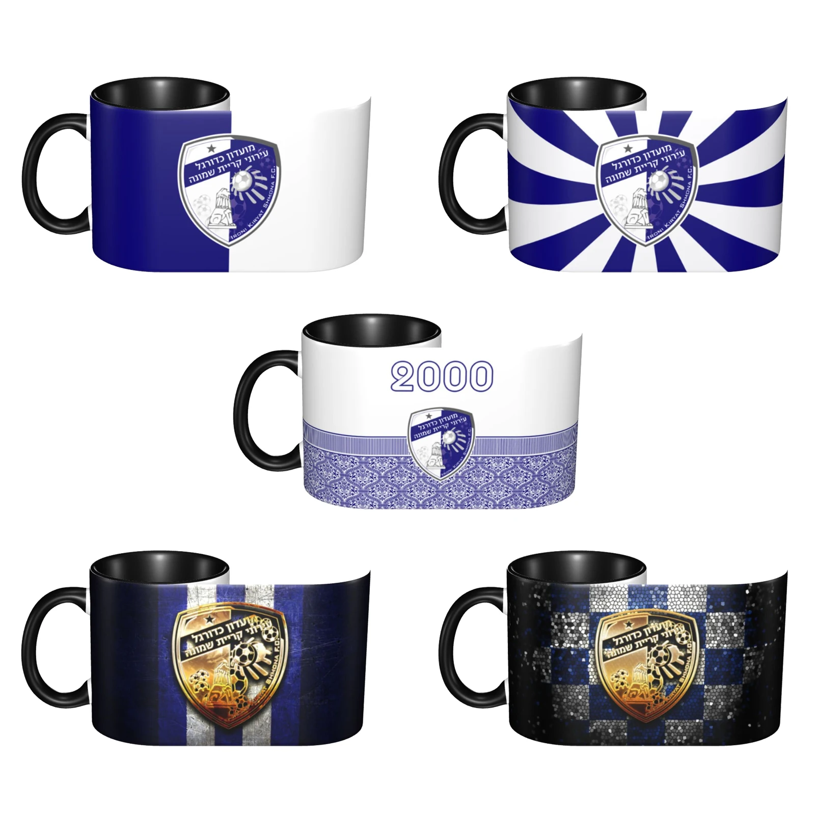 

Israel Hapoel Ironi Kiryat Shmona Fc 11 OZ Ceramic Coffee Mug with Handle Tea Cup for Cocoa Milk Cereal Drinks Mug