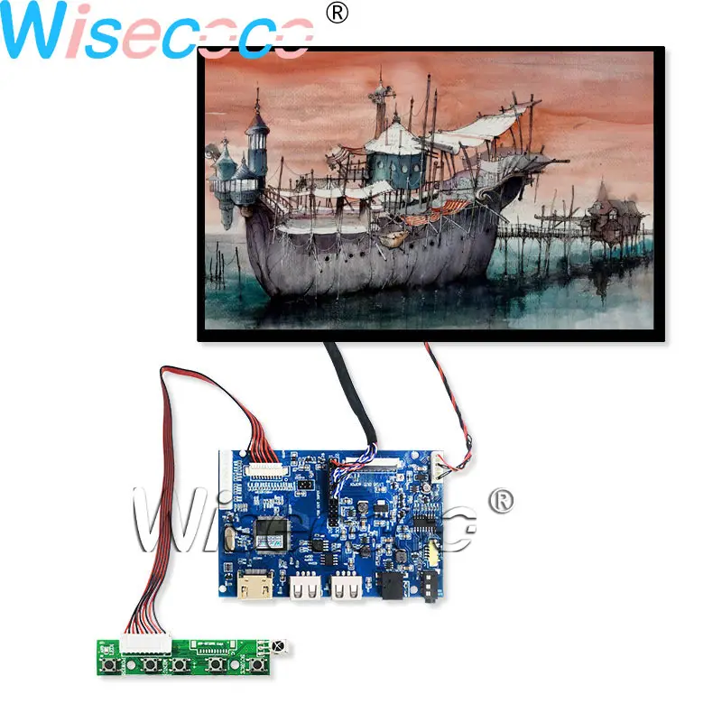 ЖК-дисплей Wisecoco 10 1 дюйма IPS-экран 1280*800 2USB HDMI LVDS TTL плата драйвера Wi-Fi контроллера