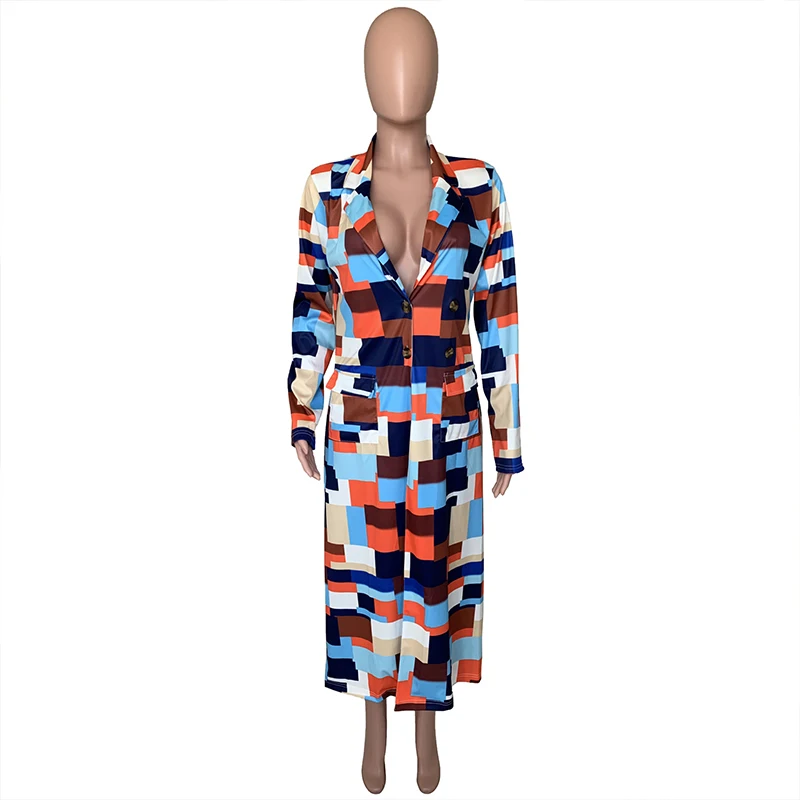 

TNNAOFF Plus Size Plaid Coat Jacket for Women Fall winter Clothing Long Sleeve Fashion Harajuku Club Outwear Oversized Jackets