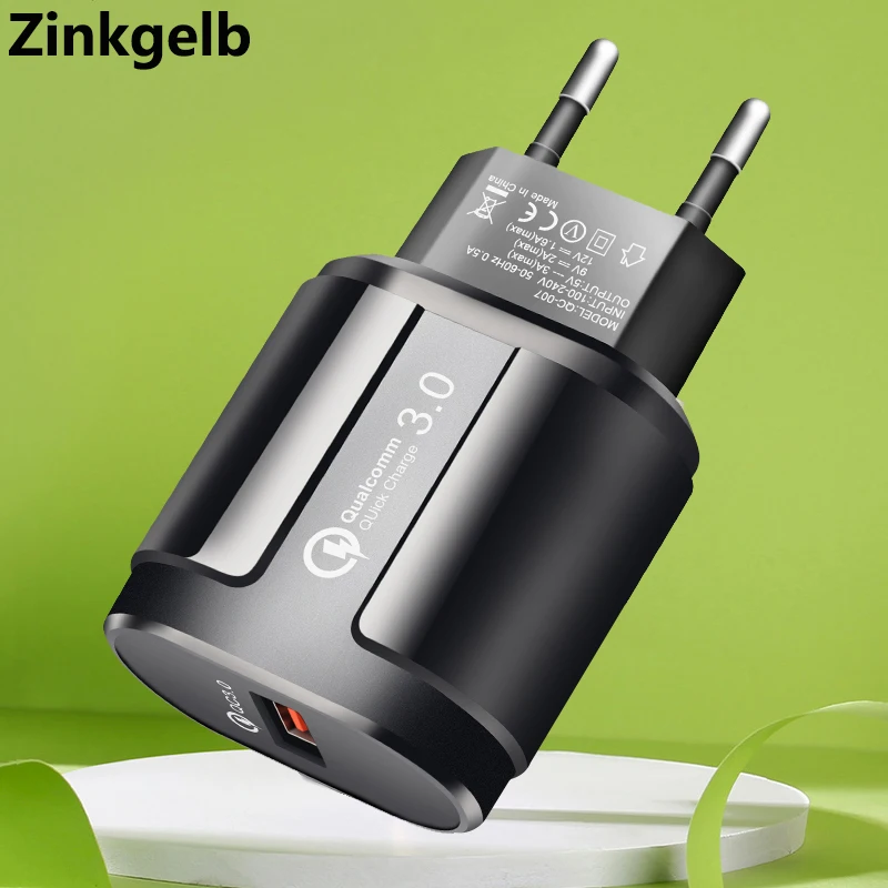 Адаптер USB для быстрой зарядки QC 3 0 18 Вт|Зарядные устройства телефонов| |