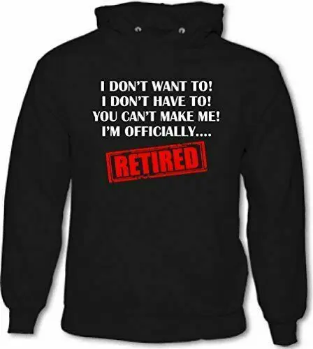 

Officially Retired - Mens Funny Hoodie Retirement Vintage Hoodie Men