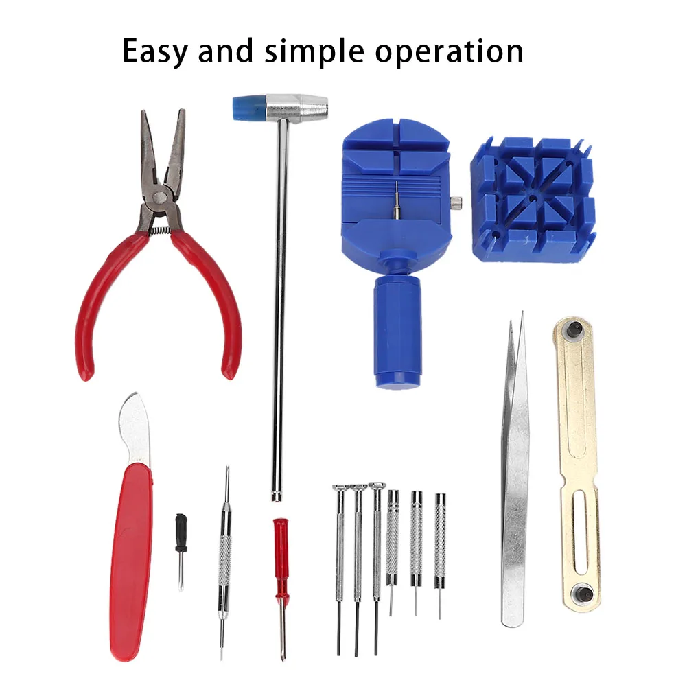 16 шт. набор инструментов для ремонта часов чехол открывалка ремешок снятия